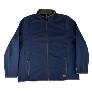 Timberland PRO Rain Repel Jacket Mens XXL Navy Blue Full Zip TB0A55PZ Fleece